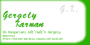 gergely karman business card